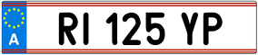 Trailer License Plate